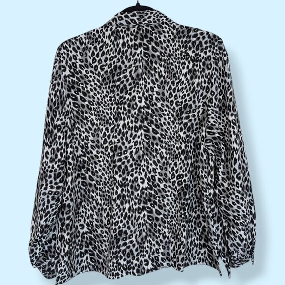 Vintage B&W Cheetah Print Blouse - Picture 5 of 5
